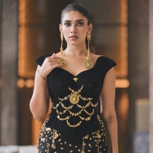 Dushara Vijayan Stuns in Black and Gold Statement Look