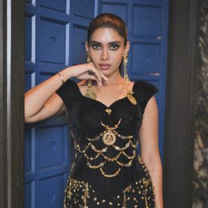 Dushara Vijayan Stuns in Black and Gold Statement Look