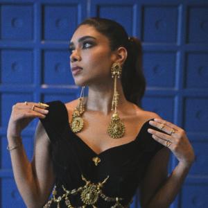 Dushara Vijayan Stuns in Black and Gold Statement Look