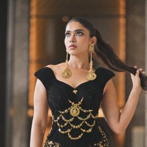 Dushara Vijayan Stuns in Black and Gold Statement Look