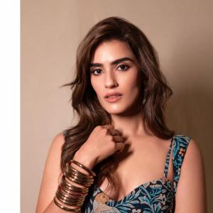 Kavya Thappar Stuns in Stylish Blue Printed Maxi Dress