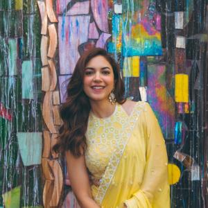 Ritu Verma Looks Elegant in Yellow Embroidered Saree