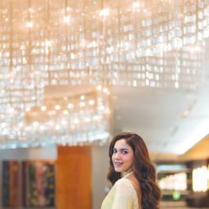 Ritu Verma Looks Elegant in Yellow Embroidered Saree