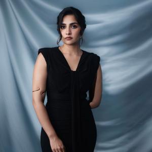 Rukmini Vasanth Stuns in Chic Black Outfit and Gold Jewellery