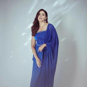 Ritu Varma Looks Elegant in Royal Blue Ethnic Outfit