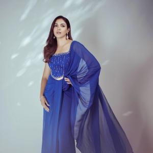 Ritu Varma Looks Elegant in Royal Blue Ethnic Outfit