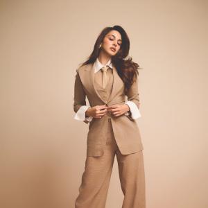Kiara Advani Nails Power Dressing in a Sleek Beige Suit