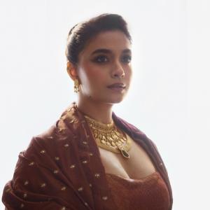 Keerthy Suresh Stuns in Wine-Maroon Silk Lehenga Look