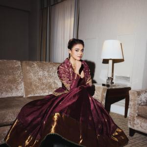 Keerthy Suresh Stuns in Wine-Maroon Silk Lehenga Look