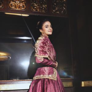 Keerthy Suresh Stuns in Wine-Maroon Silk Lehenga Look