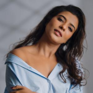 Aishwarya Rajesh Stuns in Chic Light Blue Casual Look