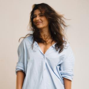 Aishwarya Rajesh Stuns in Chic Light Blue Casual Look