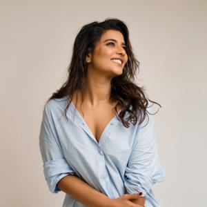 Aishwarya Rajesh Stuns in Chic Light Blue Casual Look