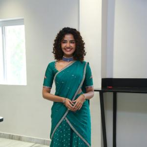 Anupama Parameswaran Looks Stunning in Elegant Teal-Green Saree