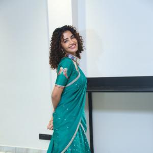 Anupama Parameswaran Looks Stunning in Elegant Teal-Green Saree