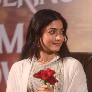 Rashmika Mandanna Looks Graceful in Elegant Ivory Traditional Outfit