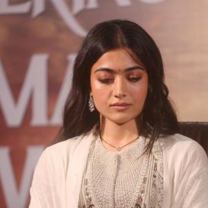 Rashmika Mandanna Looks Graceful in Elegant Ivory Traditional Outfit