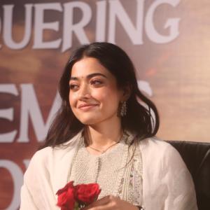 Rashmika Mandanna Looks Graceful in Elegant Ivory Traditional Outfit
