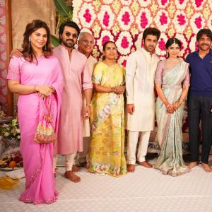 Hero Sharwanand and Rakshita Grand Engagement Ceremony