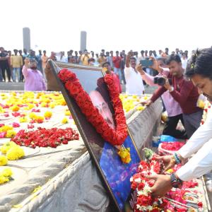 Manchu Manoj and Bhuma Mounika at Nandyala