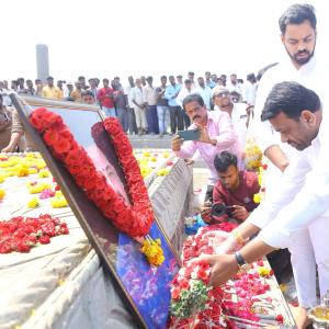 Manchu Manoj and Bhuma Mounika at Nandyala