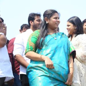 Manchu Manoj and Bhuma Mounika at Nandyala