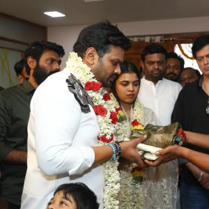 Manchu Manoj and Bhuma Mounika at Nandyala