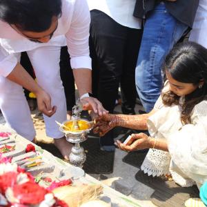 Manchu Manoj and Bhuma Mounika at Nandyala