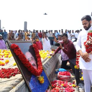 Manchu Manoj and Bhuma Mounika at Nandyala