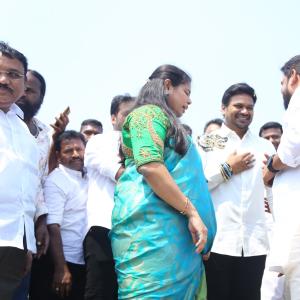 Manchu Manoj and Bhuma Mounika at Nandyala