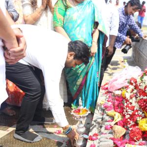 Manchu Manoj and Bhuma Mounika at Nandyala