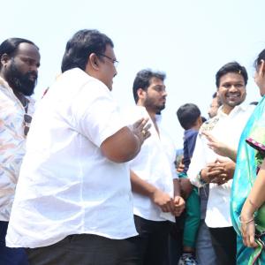 Manchu Manoj and Bhuma Mounika at Nandyala