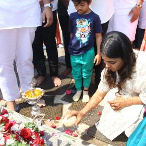 Manchu Manoj and Bhuma Mounika at Nandyala