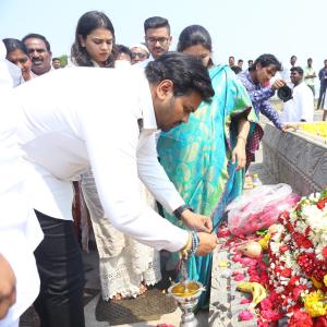 Manchu Manoj and Bhuma Mounika at Nandyala