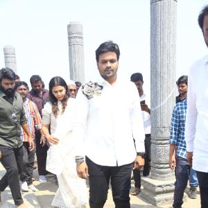 Manchu Manoj and Bhuma Mounika at Nandyala
