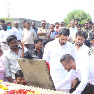 Manchu Manoj and Bhuma Mounika at Nandyala