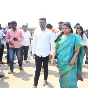 Manchu Manoj and Bhuma Mounika at Nandyala
