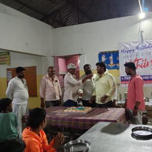 Nithin's birthday celebrations by fans