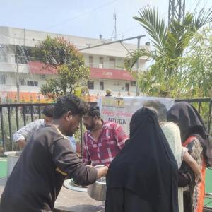 Nithin's birthday celebrations by fans