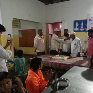 Nithin's birthday celebrations by fans