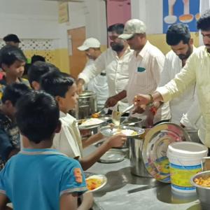 Nithin's birthday celebrations by fans