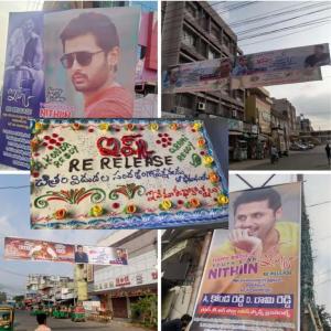 Nithin's birthday celebrations by fans