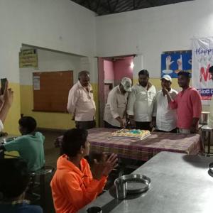 Nithin's birthday celebrations by fans