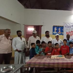 Nithin's birthday celebrations by fans