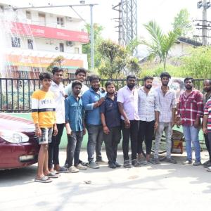 Nithin's birthday celebrations by fans