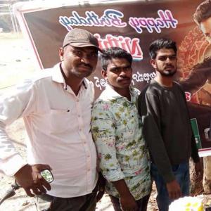 Nithin's birthday celebrations by fans