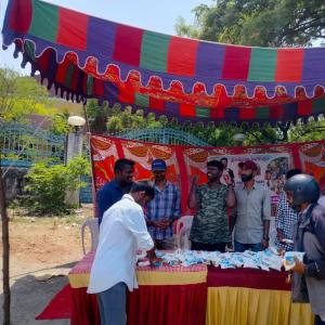 Nithin's birthday celebrations by fans