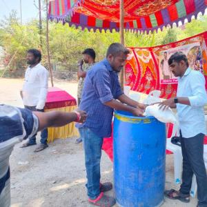 Nithin's birthday celebrations by fans