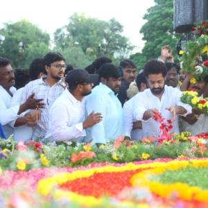 Jr Ntr and Balakrishna Visits NTR Ghat