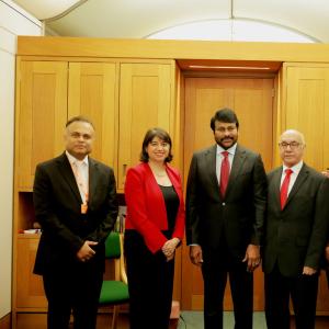 Megastar Chiranjeevi Receives Lifetime Achievement Award at UK Parliament Photos